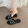 Pantuflas Perla de Moda Estilo Francés para Mujer, Nuevo Modelo Verano 2026, Sandalias de Playa Suaves Inspiradas en Chanel