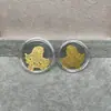 Shenzhen Shuibei Mismo Estilo Oro Puro 999 Tesoro de la Fortuna Aleación Gato de la Suerte Adhesivo Dorado para Teléfono Móvil para Atraer Riqueza Tienda de Oro