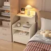 Mesita de Noche 2025 Más Vendido Hogar Dormitorio Pequeño Gabinete de Almacenamiento Estilo Escandinavo Simple Gabinete Estrecho Gabinete de Almacenamiento para Mesita de Noche de Dormitorio