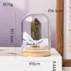 Columna de Cristal Natural Transfronteriza Flor Eterna Adorno de Tapa de Vidrio Prisma Hexagonal de Cristal Hecho a Mano DIY Flor Seca Regalo Creativo
