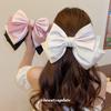 Pinza para el cabello francesa de lujo accesible con lazo extragrande, dulce, elegante, personalizada, clip de resorte, lindo, versátil, accesorios para el cabello de alta gama para mujeres