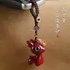 Chaveiro de Veado de Cinábrio Cru para Viagem Segura, Chaveiro de Carro, Amuleto de Casal, Pingente de Bolsa, Presente Atacado