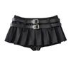 2023 Nuevo Estilo Verano Cintura Baja Doble Cinturón Anti-Exposición Ropa Interior Falda Plisada Sexy Chica Caliente Minifalda Mayoreo