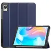Aplicable a Realme Pad Mini funda protectora para tableta de color sólido, ultra delgada, plegable en tres, con voltaje caster