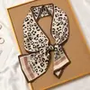 Pañuelo de Seda Estilo Francés Diadema Otoño Delgado Perezoso Vintage Pañuelo de Seda Pequeño Largo para Mujer Cinta Bufanda Decorativa Pañuelo de Cabeza Cinta