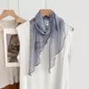 Ritmo de Flor2026 Primavera/Verano Georgette de Seda de Morera Transparente Texturizado Bufanda Larga Corbata de Cuello Bufanda de Seda 35*160cm