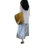 Falda de Algodón a Rayas Verticales con Cordón, Cintura Elástica, Estilo Coreano Perezoso, Tiro Alto para Mujer, Nuevo Estilo Verano 2026