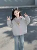 Chaqueta con capucha para niñas, Nueva moda coreana de primavera y otoño, Chaqueta con cremallera, Top casual elegante para niñas mayores en otoño