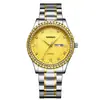 SENO chennuo reloj de oro para hombre moda Esfera de diamantes manecilla luminosa doble calendario movimiento