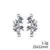 25X12Mm 1.2g Accesorios para Joyería de Plata Antigua Aleación DIY Conector de Bambú