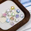 Dongzhou Crystal 10*10 Quadrado Grosso Flor de Gelo Strass Cor Mista de Alta Qualidade Strass Gelo Triturado Cintilante Decorações Redondas e Quadradas para Nail Art