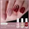 Três frascos de esmalte de unha à base de água para exportação, esmalte de unha com glitter sem cozedura, esmalte de unha branco duradouro de secagem rápida, atacado