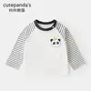 Conjunto de Camisetas de Manga Larga Kaka Panda para Niños Ropa de Otoño Infantil Top Casual para Niñas Ropa de Principios de Primavera para Bebés Moderno