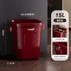 Cubo de basura de cocina con tapa y ruedas, uso doméstico, capacidad extragrande, modelo nuevo, diseño elegante y simple, papelera duradera