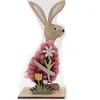 Jardinagem de Primavera Enfeites de Coelho de Madeira Decorações Coelhinho da Páscoa Ovos Artesanato Pequenos Enfeites de Mesa