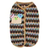 Roupas de Cachorro para Inverno Espessadas Roupas para Pets Teddy com Fixação para Guia Novo Estilo 26 Padrão de Pequenos Diamantes Jaqueta de Lã com Botões Abertos