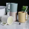 Vaso para cepillo de dientes taza de dientes taza de cepillado de dientes taza para enjuagar estudiante dormitorio ins simple pareja plástico hogar alto valor estético