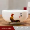 Taza de porcelana de jade de sebo para pollo, taza de té de cerámica individual Dehua, juego de té kung fu, taza de degustación caliente en vivo, regalo