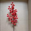 Adornos de Año Nuevo Fruta de la Fortuna Seis Picos Nueve Picos Decoración de Fruta Roja Fruta Roja Baya Roja Flor de Nochevieja Decoración de Año Nuevo