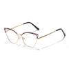 Gafas de Ojo de Gato Metálicas de Montura Fina para Lluvia Estilo Nuevo Monturas de Gafas para Mujer Modernas Bloqueo de Luz Azul Se Pueden Personalizar para Lentes de Graduación