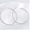 Pendientes de plata de ley E1170, sencillos, exagerados, hechos a mano, con forma de C, para mujer, S925