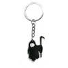 Serie de Halloween Más Vendida Transfronteriza Dibujo Animado Goma Suave de PVC Llavero de Metal Colgante para Bolso Accesorio Decorativo Pequeño DIY