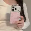 Funda Rosa Suave Estilo Coreano para Phone 17Promax Adecuada para Iphone16Pro y 18Promax con Recubrimiento de Resina