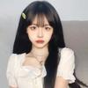 Peruca Konyi Estilo Igual de Streamer de Grupo de Meninas de Anime Cabelo Longo Liso Peruca com Franja Cabelo Longo Peruca Completa Dourada