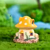 Casa de Cogumelo micro paisagem decoração artesanato de resina casa de vila DIY sonho conto de fadas acessórios de decoração de sonho