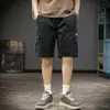 Pantalones Cortos Casuales de Trabajo de Marca de Moda Retro Americana para Hombre, Pantalones Casuales Deportivos de Verano de Longitud Media, Pantalones Holgados Rectos de Talla Grande de Cinco Puntos