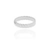 JZ023 Laminado Pez Humano Escama Destello Brillante Anillo Redondo para Mujer Acero de Titanio Chapado Color Oro de 18K Protección