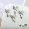 Joias para Nail Art da Nova Série Borboleta, Zircônia Brilhante de Luxo Acessível Borboleta Vazada Cor White K Acessórios de Unha Usáveis