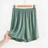 Calça Pijama Casual de Modal para Casa Pode Usar Simples Tamanho Plus Size Shorts Largos Verão Feminino Cor Sólida Fina Calça de Casa