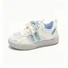 Cordones de dos tonos contrastantes, superficie de malla transpirable, zapatillas de plataforma para mujer, verano 2026, malla grande, delgadas, suela plana, para ir al trabajo, estudiante, versátiles