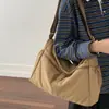 Nova Bolsa Transversal de Cor Sólida, Bolsa de Ombro para o Dia a Dia, Multibolsos, Leve, Casual, Bolsa Feminina de Grande Capacidade, Bolsa Versátil de Tecido de Nylon
