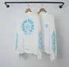 La camiseta de manga larga con estampado sánscrito y patchwork CH Chrome Hearts 26SS, nueva para primavera-verano, es un éxito en el comercio exterior transfronterizo al por mayor.