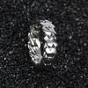 Anillo Cubano Brillante de 8mm de Hip-Hop Europeo y Americano Transfronterizo Accesorios Anillo para Hombre Sencillo y a la Moda Cobre Chapado en Oro de 18K Venta al por Mayor