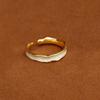 Anillo Abierto Circular para Hombre en Azul Klein, Diseño de Nicho de Lujo Ligero, Electrochapado con Goteo de Aceite, Anillo para Hombre en Oro de 16K, Moderno