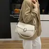 Bolsa Retrô Simples de Grande Capacidade Estilosa para Mulheres, Nova Moda Popular Versátil Casual para Ombro e Transversal