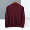 Suéter Masculino de Caxemira Outono Inverno Novo Estilo Gola Meio Alta Camada Base Quente Suéter de Lã Versátil Suéter Masculino Top Casual Tendência
