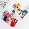 Calcetines de Dibujos Animados Estilo Japonés para Mujer, Calcetines Tobilleros para Mujer Serie Pirata Sombrero de Paja, Nuevos Calcetines de Verano para Mujer con Ciervos y Elementos de Moda
