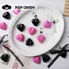 Llavero Colgante de Corazón Colgante Popular Coreano de Lazo Colgante de Bolso Joyería Hecha a Mano Llavero Decorativo DIY