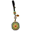 Pingente Chaveiro Cabacinha da Sorte Esmaltada Fosca Banhado a Ouro, Ornamento Qilin Ábaco, Pingente de Presente