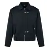 26334 High Street Otoño Invierno Americano Motociclista Punk Avión Hebilla Solapa Chaqueta Diseño Hombres Corta Ancha Casual Chaqueta