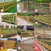 Construcción Rural Nuevas Barandillas de Bambú para Separar Céspedes, Barandillas de Acero Inoxidable Imitación Jardín, Paneles de Valla de Bambú y Cerramientos de Valla con Patrones