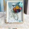 Regalo del Día de la Madre Marco de Fotos con Flores Secas Hecho a Mano DIY Marco de Fotos de Escenario con Flores Secas Accesorios para Actividades de Salón del Día de la Madre Team Building