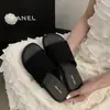 Chanclas Estilo Francés para Mujer, Calzado de Verano para Exteriores, Zapatos de Playa para Vacaciones, Nuevas Sandalias Planas Casuales de Punta Abierta Antideslizantes