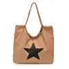 Bolsa Tote da Moda com Estampa de Estrela de Cinco Pontas 2026 para Mulheres, Bolsa de Ombro Casual de Grande Capacidade para Estudantes, Trabalho e Compras