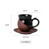 Xícara e Pires para Café Árabe, Xícara Aromática de Grés Retrô, Xícara Turca de Leite de Camelo, Conjunto de Xícaras Pequenas para Compartilhar em Festas