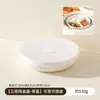 Bandeja de cerámica profunda de tres compartimentos para cocinar al vapor para uso doméstico, adecuada para ollas arroceras eléctricas, preparación de alimentos para bebés y dietas para perder peso.